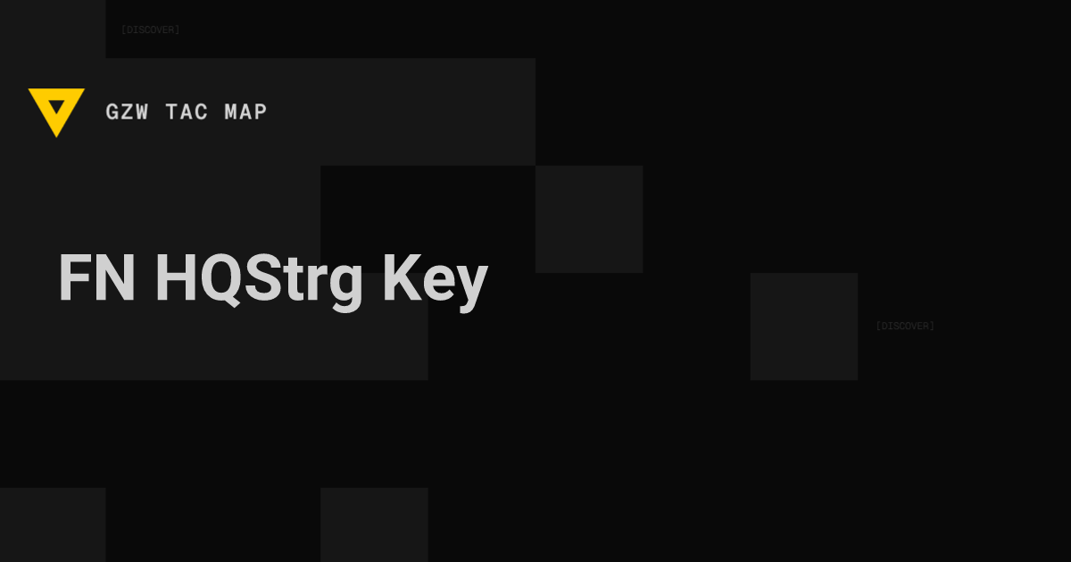 Fort Narith HQ Storage Room Key (FN HQStrg) — Gray Zone Warfare | GZW ...
